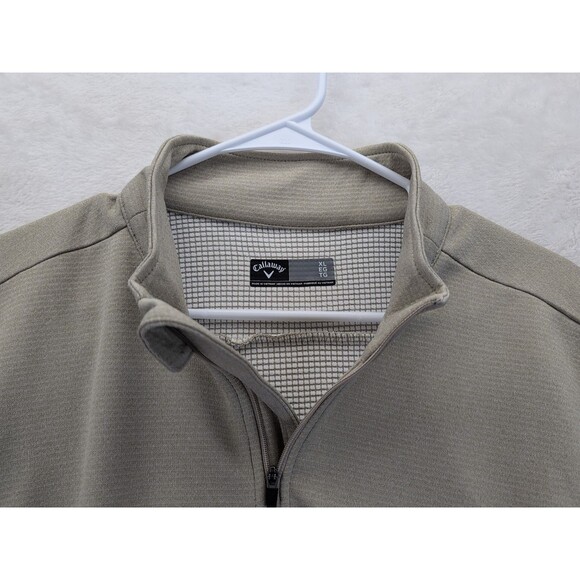 Callaway Mock Neck Long Sleeve Pullover Quarter Zip Men's Size XL Beige - Picture 4 of 13